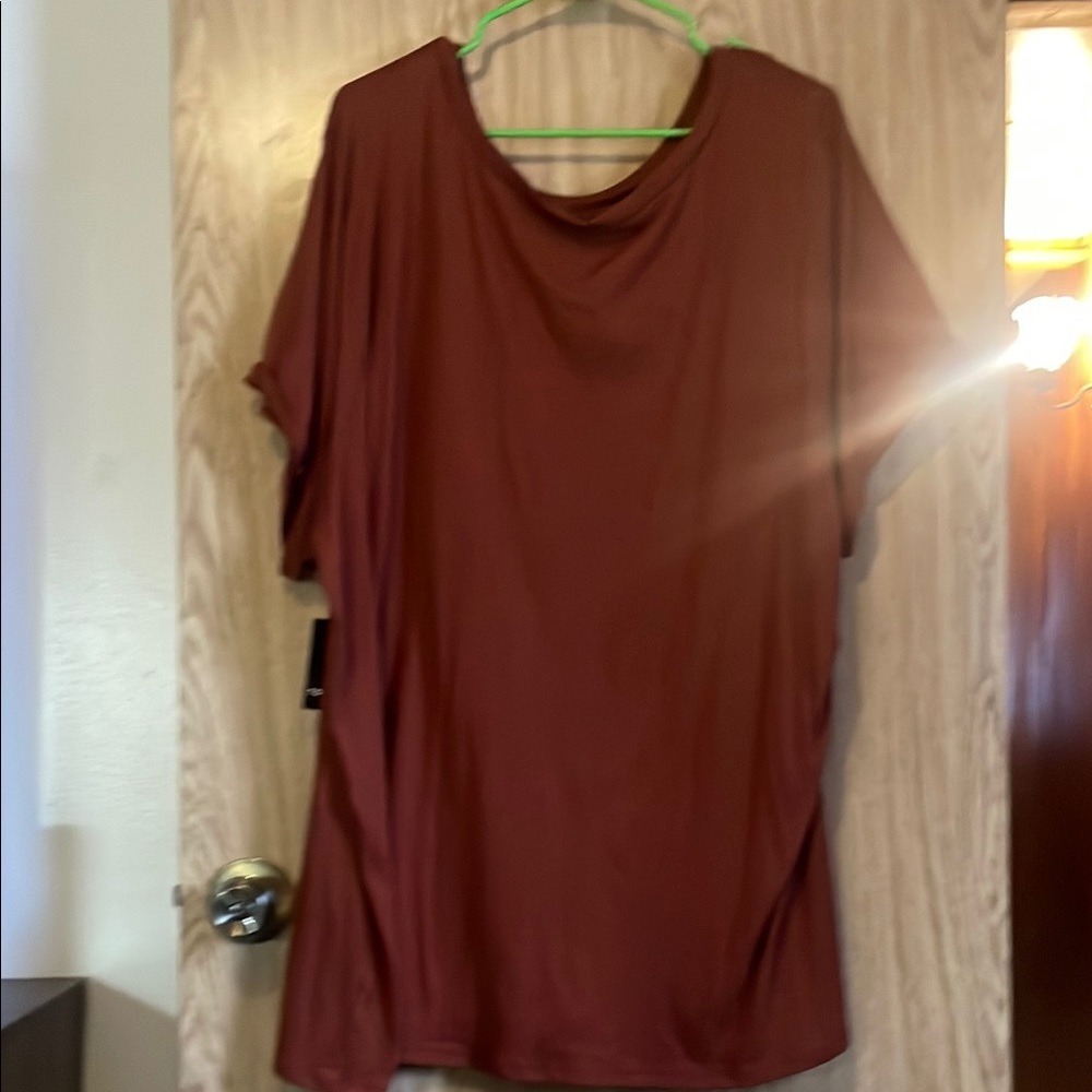 NWT Torrid Graphic Relaxed Tee in Brown and Orange - Picture 7 of 7